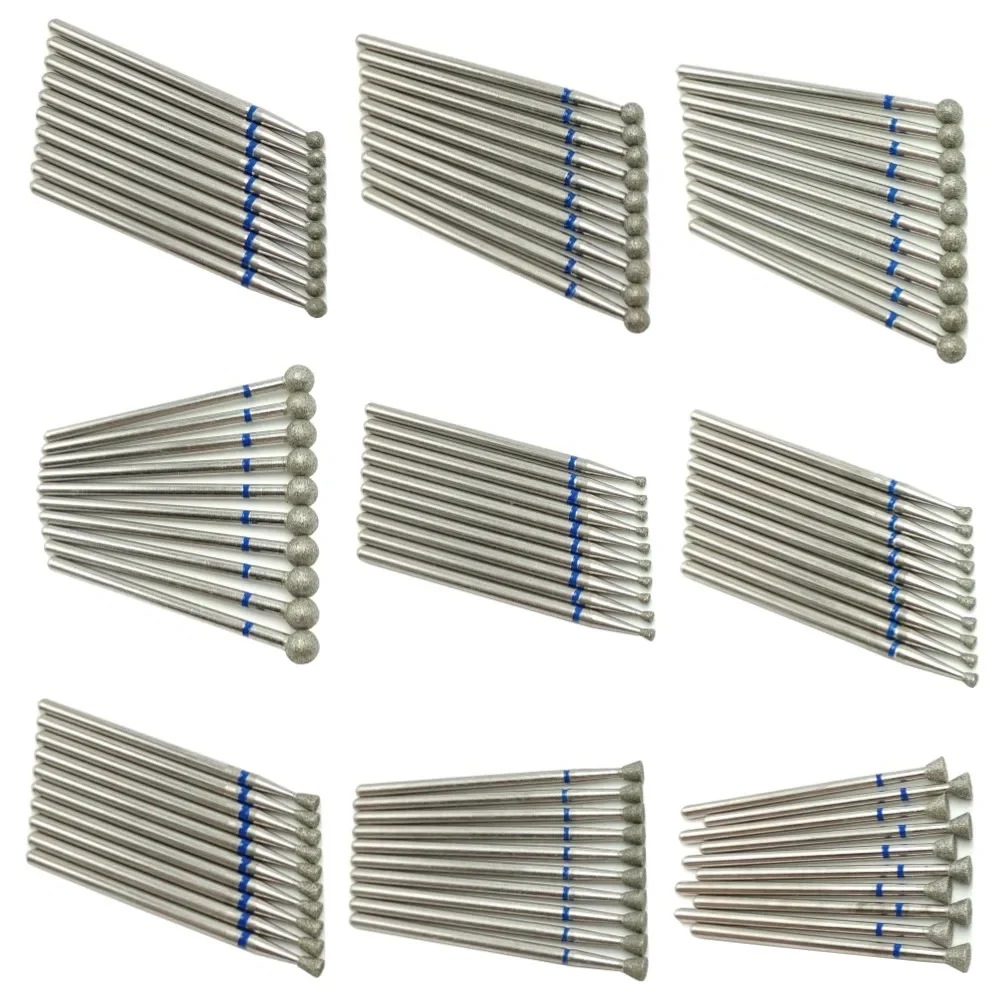 10pcsSet 다이아몬드 네일 드릴 비트 페디큐어 매니큐어 파일 용 Rotery 전기 밀링 커터 큐티클 버 네일 도구 액세서리