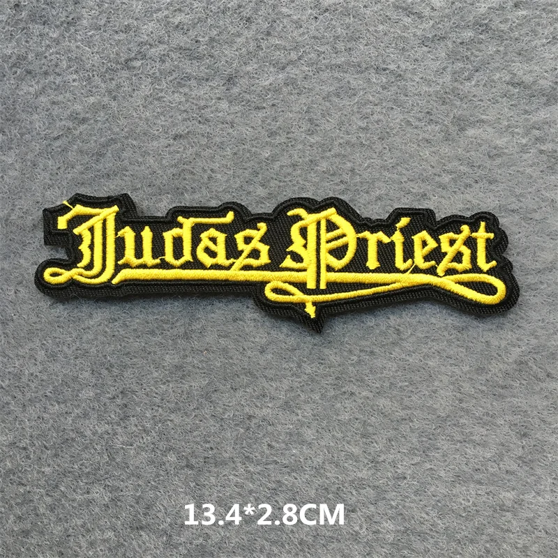 음악 밴드 의류 스티커에 수 놓은 패치 DIY 다림질 아플리케 의류 자켓 청바지 락 줄무늬 패치