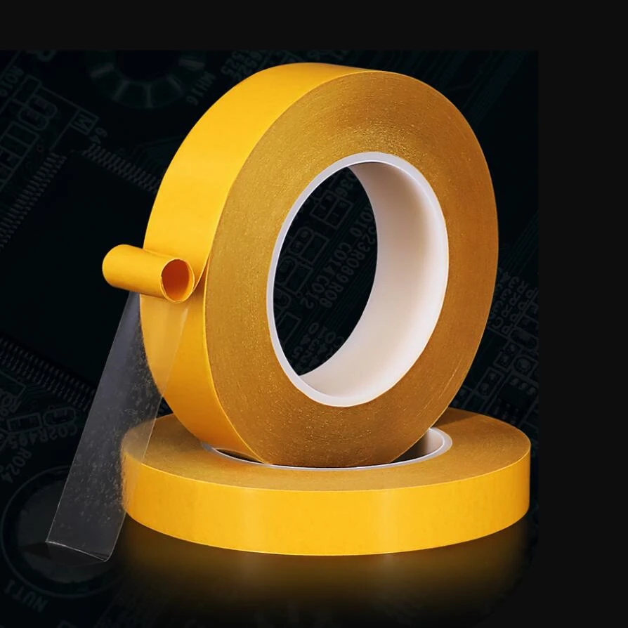 50M 고온 저항 PET 양면 테이프 흔적 없음 투명 내열성 강력한 양면 접착 테이프 1PCS