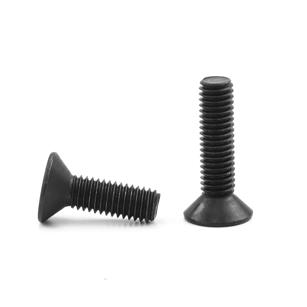 JUIDINTO 2-50pcs 플랫 헤드 알렌 나사 M2 M2.5 M3 M4 M5 M6 M8 12.9 가구용 탄소강 육각 소켓 플랫 헤드 나사 볼트