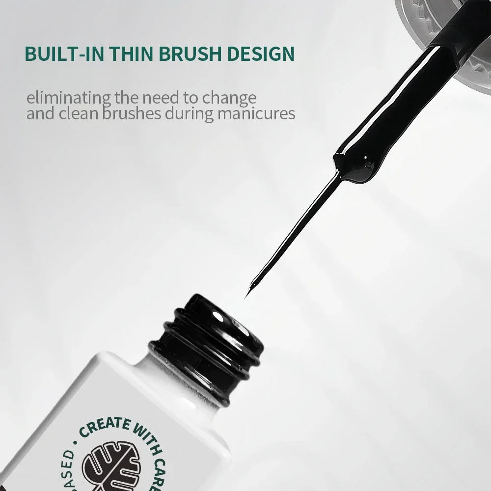 NAILPOP 젤 매니큐어 라이너 8ML 5 색 네일 아트 페인트 젤 프랑스어 팁 소용돌이 DIY 매니큐어 브러쉬로 UV 경화 담그기