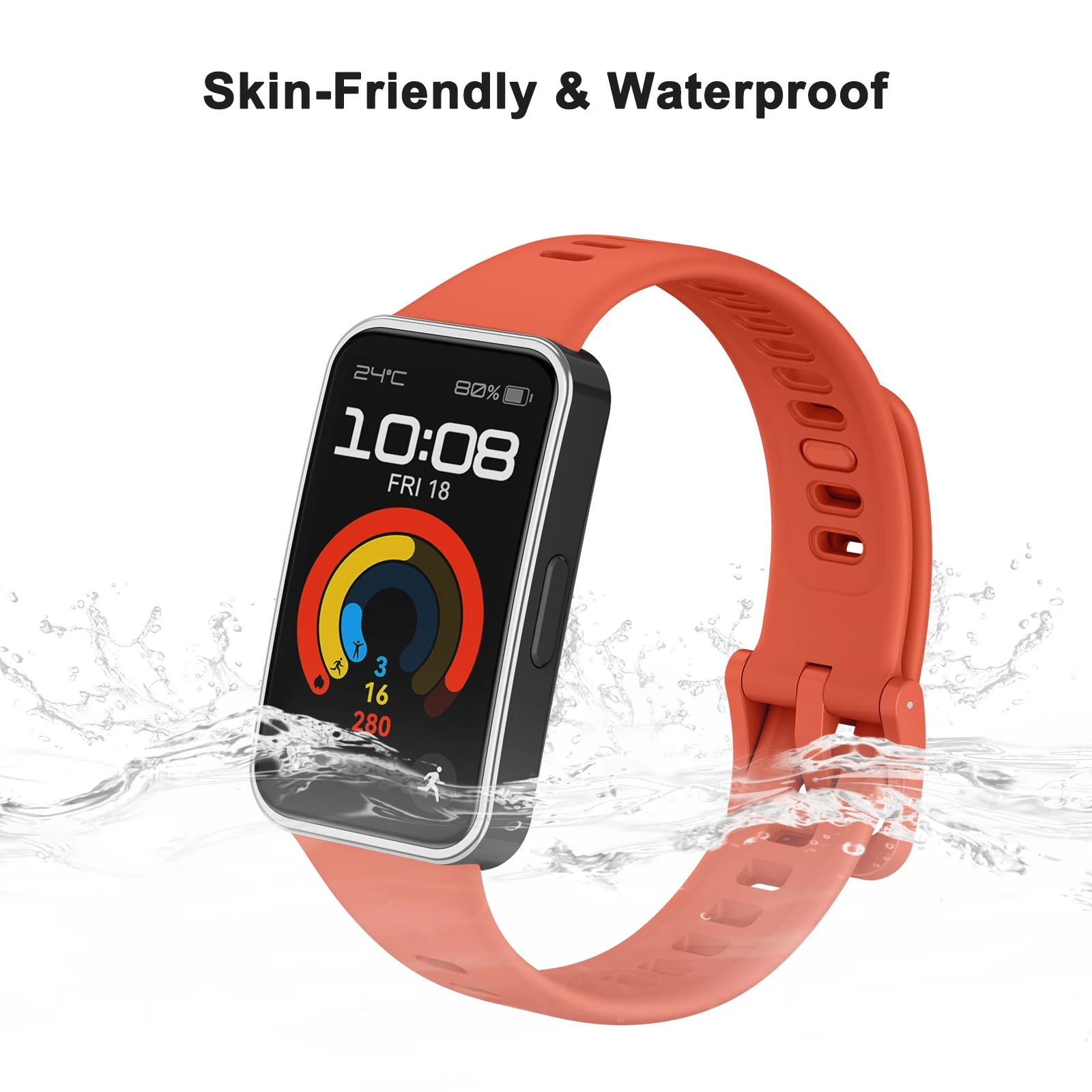 화웨이 밴드 8 9 용 실리콘 스트랩 화웨이 밴드 9 8 액세서리 용 스포츠 통기성 시계 밴드 교체 팔찌 팔찌