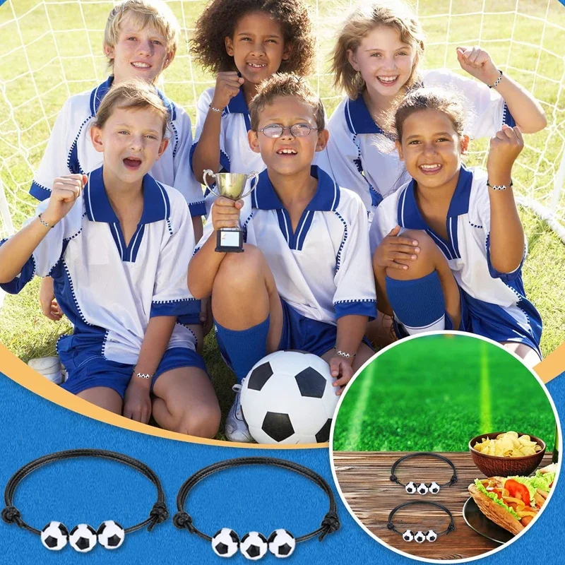 10/20Pcs 스포츠 파티 매력 축구 팔찌 캡틴 축구 팔찌 영감 팔찌 스포츠 선물