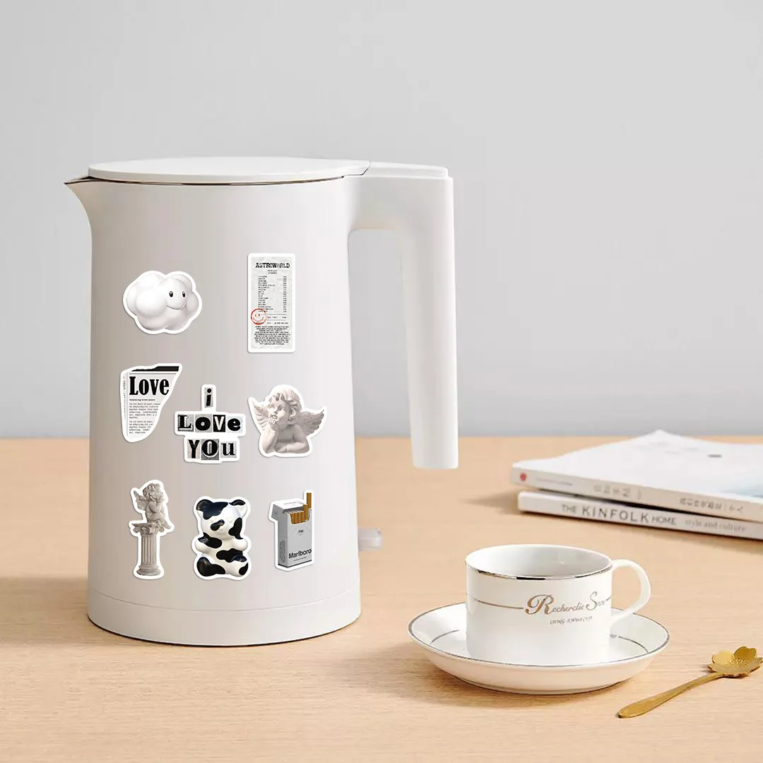 10/30/61Pcs Ins 스타일 무관심 검정 흰색 스티커 미적 VSCO 데칼 수하물 노트북 컵 전화 스크랩북 벽 스티커 어린이 장난감