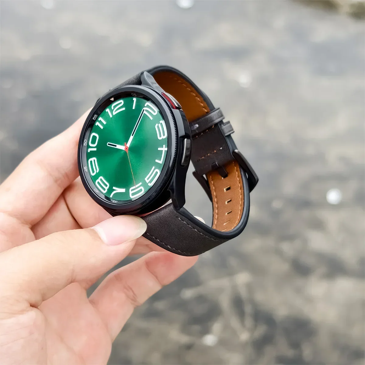 삼성 갤럭시 시계 7/6/5/4 용 20mm 22mm 가죽 스트랩 Xiaomi Redmi Watch 3 Lite/Active 용 40 44mm 기어 밴드 빈티지 팔찌
