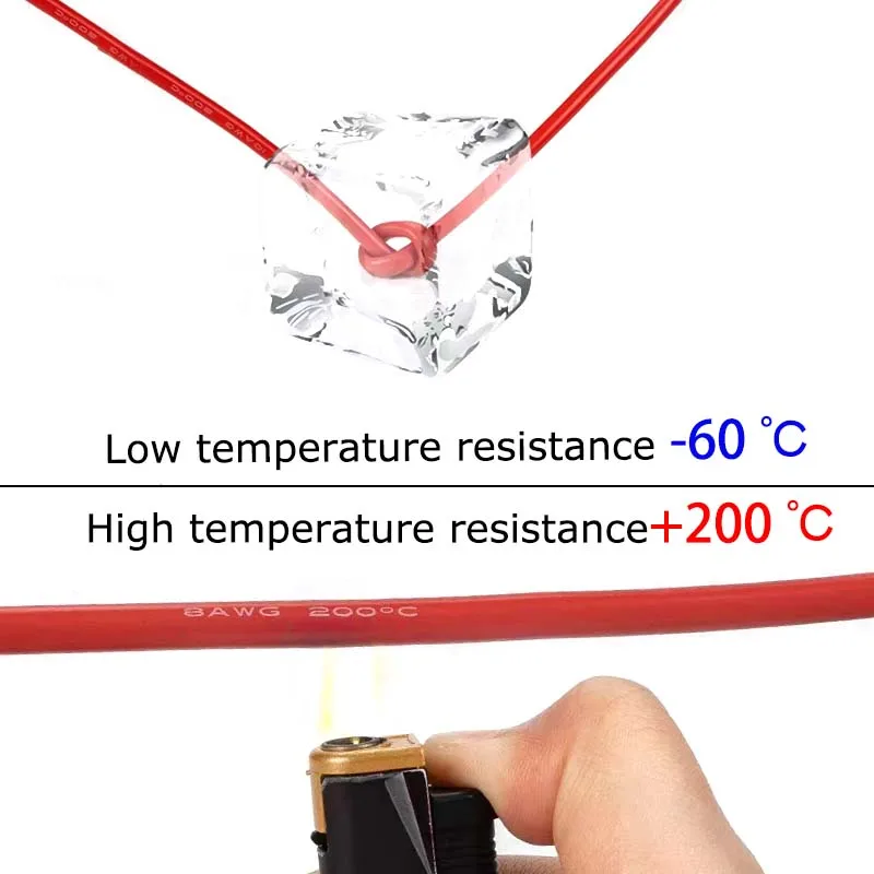 5M-50M 연질 실리콘 전원 케이블 12 14 16 18 20 22 24 26 AWG 내열성 전선 빨간색 검정색 자동차 배터리 LED 조명