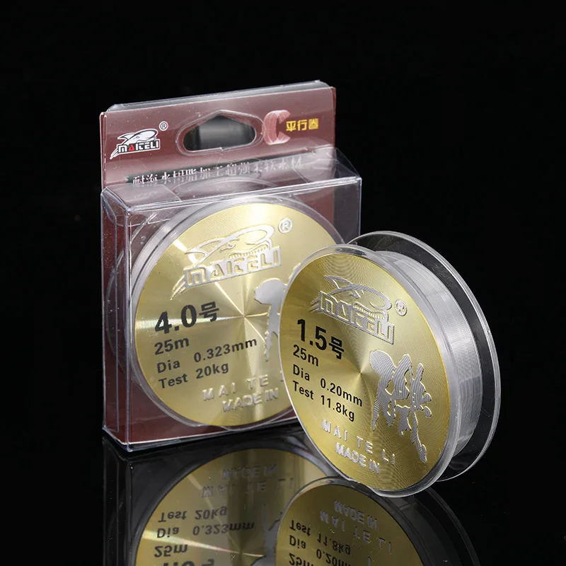 초강력 낚싯줄 25m 루어 나일론 낚싯줄 바위 바다 텔레스코픽 페스카 액세서리, Mar 서브 메인 잉어 낚시 줄