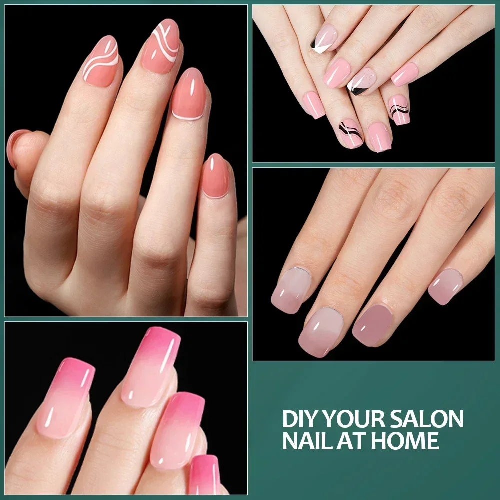 Nailpop 600PCS 소프트 젤 X 네일 팁 풀 커버 관 스틸레토 가짜 손톱 엑스트라 쇼트 아몬드 스퀘어 젤 틀린 네일 팁