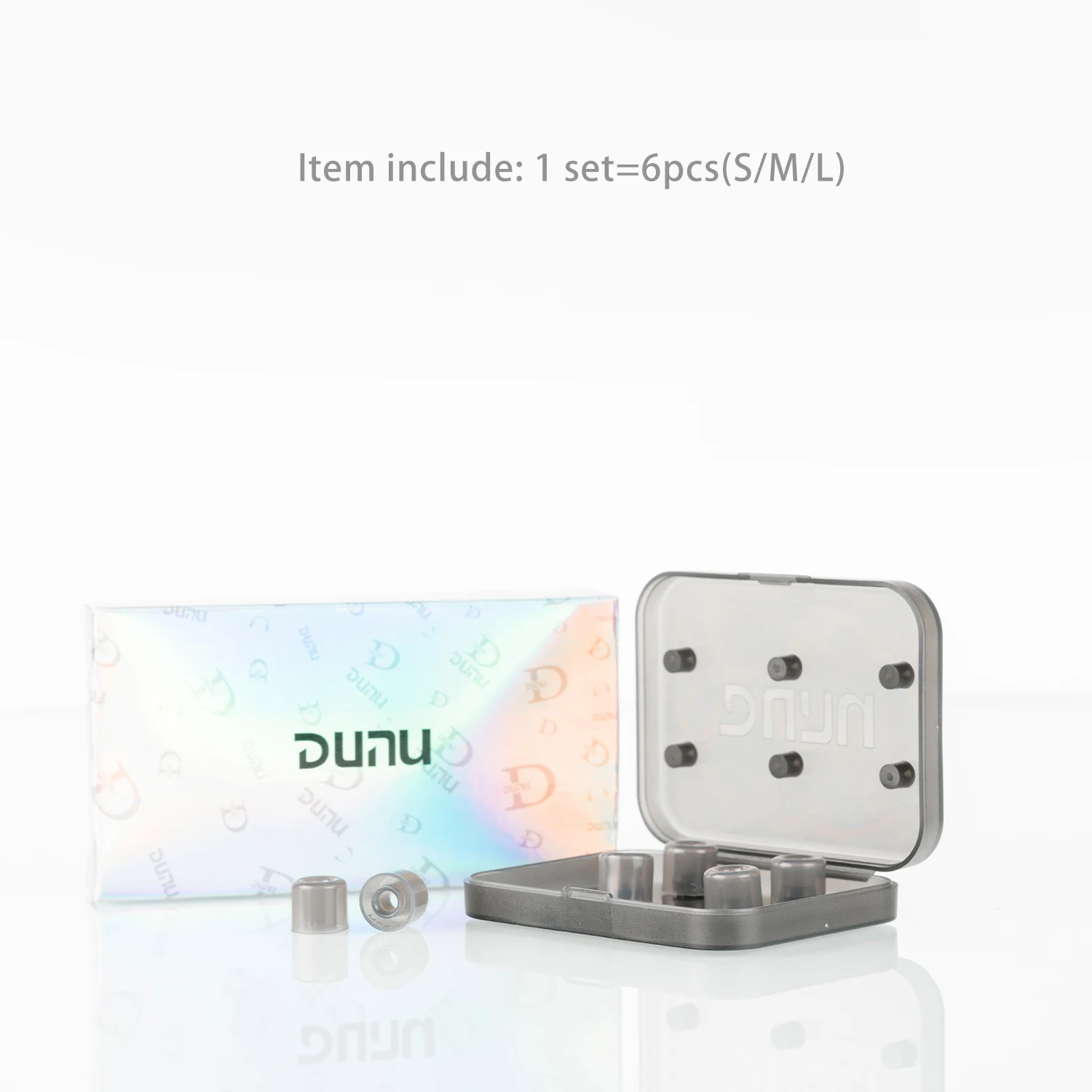 DUNU S&S(스테이지 및 스튜디오) 4.0mm-6mm 노즐 S/M/L/XL용 실리콘 이어팁, 헤드폰, 이어버드용 범용 실리콘 이어팁