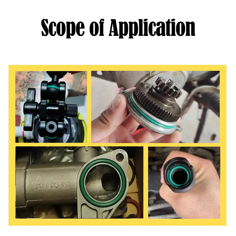 FKM O-링 녹색 불소 고무 고무 씰링 가스켓 O 링 CS1.5/2.0/2.4/3.1mm 내유성 산성 알칼리 방지 O-링 키트