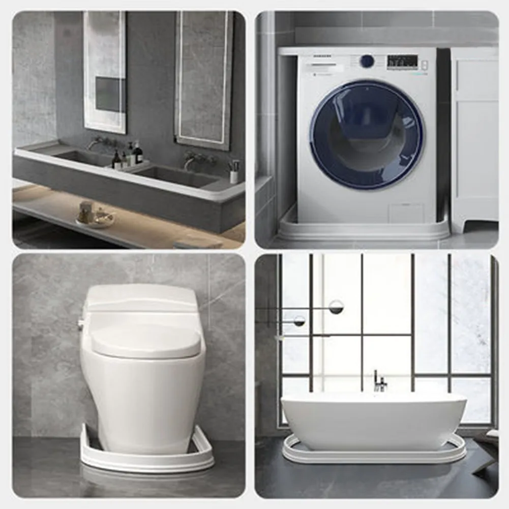 고무 실리콘 샤워 배리어 워터 스토퍼 욕실 방수 스트립 물 유지 스트립 구부릴 수있는 도어 하단 씰링 스트립