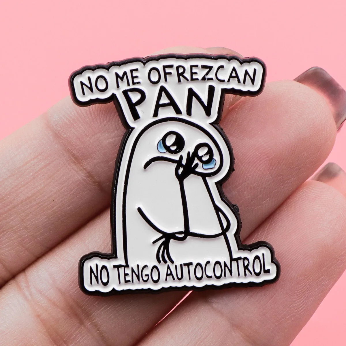 재미 있은 스페인어 따옴표 에나멜 핀 슬픈 캐릭터 브로치 소나무 옷깃 핀 배지 의류 액세서리 패션 쥬얼리 친구 선물