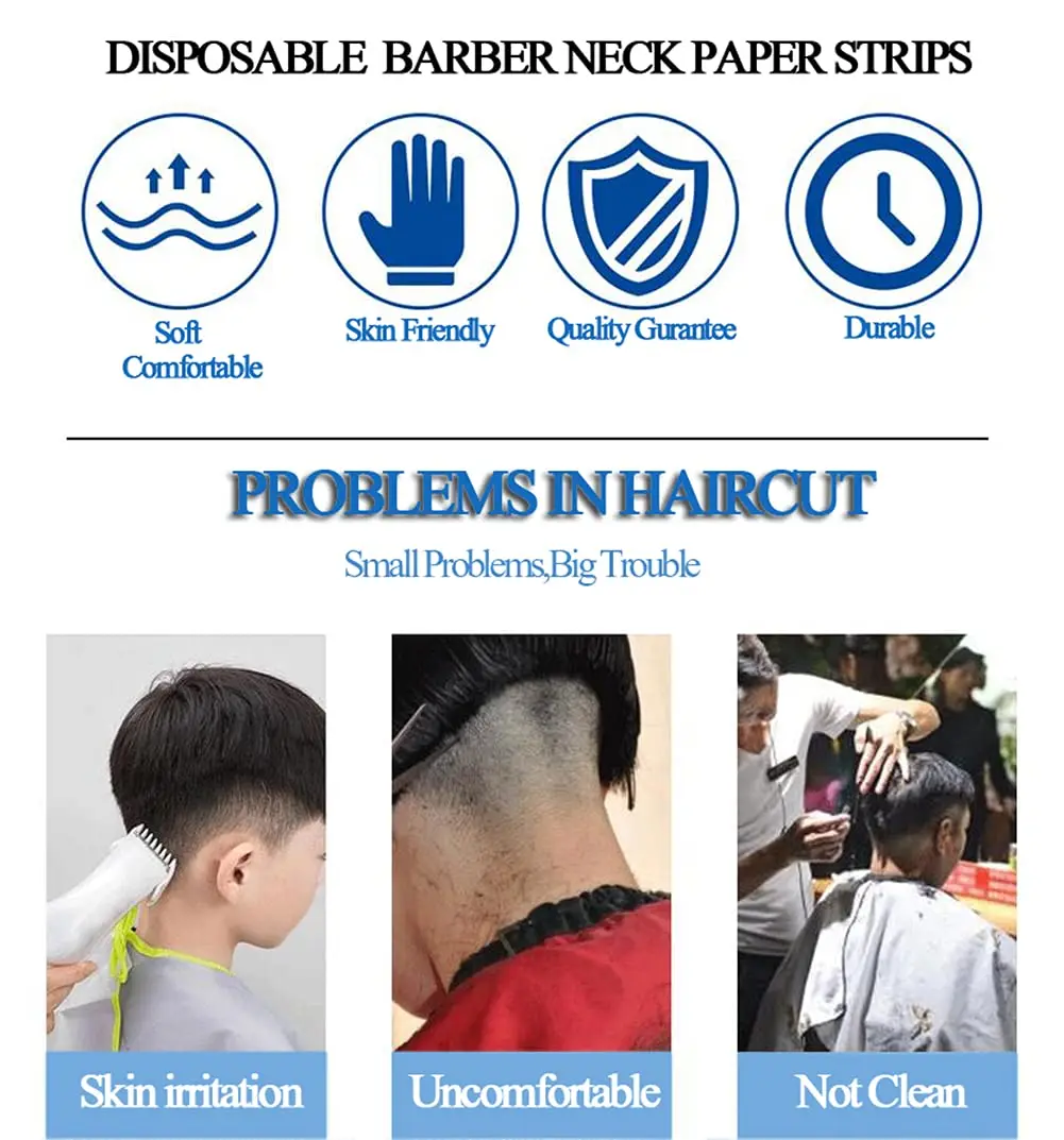 전문 목 종이 블랙 살롱 이발사 헤어 드레서 롤 커팅 드레싱 헤어 드레싱 칼라 액세서리 목 덮음