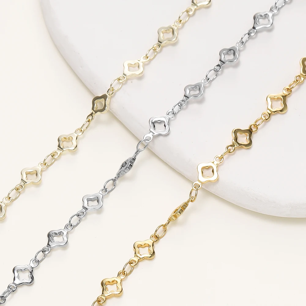 1 미터/팩 5.5MM 14/18K 골드 도금 황동 마름모 체인 쥬얼리 만들기 목걸이 팔찌 체인 쥬얼리 만들기 용품