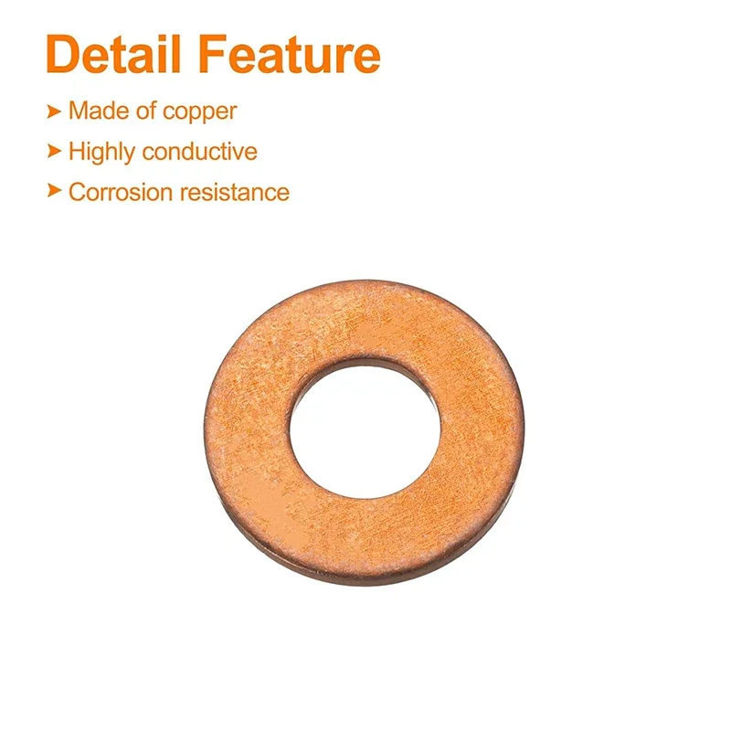 구리 와셔 개스킷 너트 및 볼트 세트, 실링 솔리드 개스킷 와셔 플랫 링 도장 모음 키트, 섬프 플러그용, 400 개, 300 개, 100 개