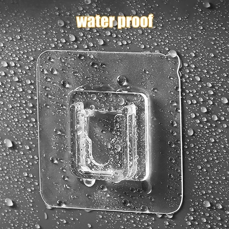 양면 접착 벽 걸이 걸이 강력한 투명 흡입 컵 빨판 후크 주방 욕실 보관 플러그 소켓 홀더