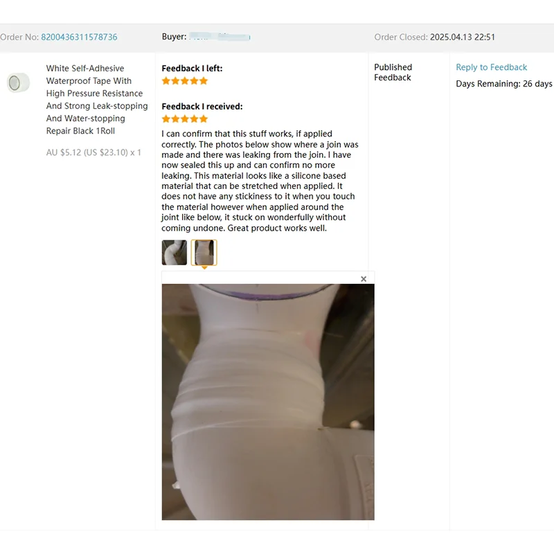 검은 색 자체 접착 방수 테이프 Cinta 불 침투성 Sellante 누출 방지 방수 수리 방수 씰링 테이프