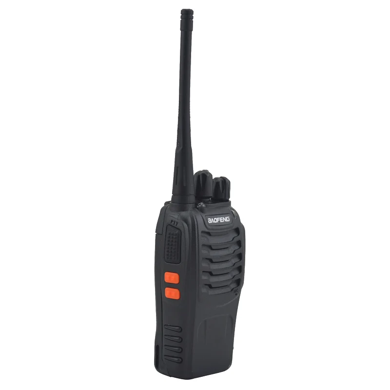 2 개/몫 BAOFENG BF-888S 워키 토키 UHF 양방향 라디오 baofeng 888s UHF 400-470MHz 16CH 휴대용 송수신기 (이어 피스 포함)