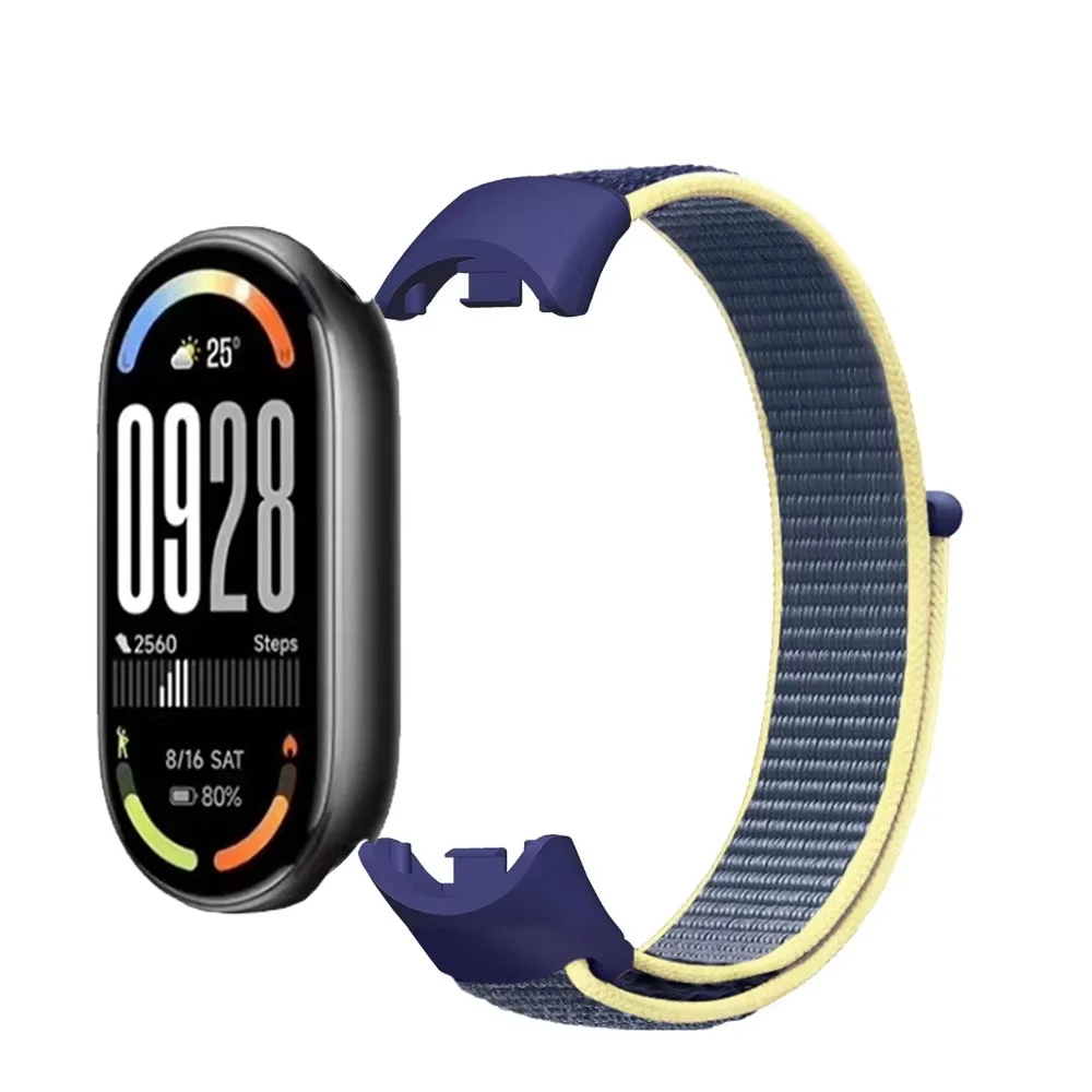 샤오미 미밴드 10 9 8 7 6 5 4용 나일론 루프 스트랩 통기성 손목 밴드 스마트워치 팔찌 스포츠 팔찌 시계줄 미밴드 8 NFC