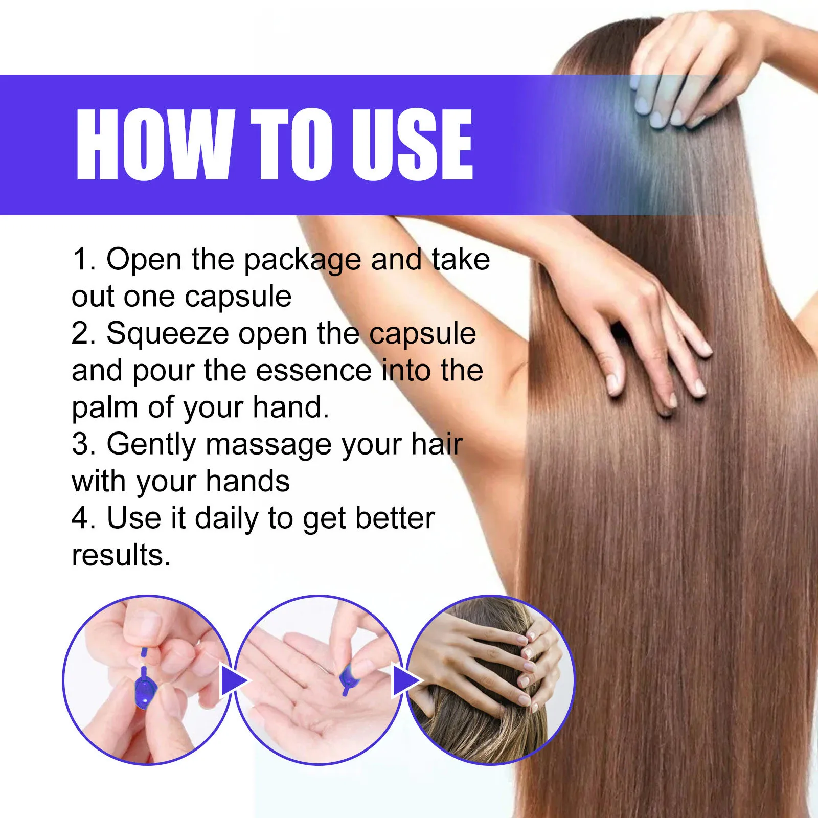 매직 헤어 비타민 캡슐 케라틴 오일 빠른 복원 헤어 부드럽고 부드럽고 반짝이는 딥 모이스처 라이저 곱슬 건조 두피 헤어 케어 제품