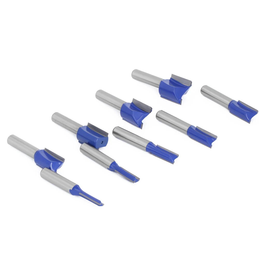 LAVIE 1pc 8mm 생크 스트레이트 비트 텅스텐 카바이드 더블 플루트 라우터 비트 목재 목공 도구 C08-002 용 밀링 커터