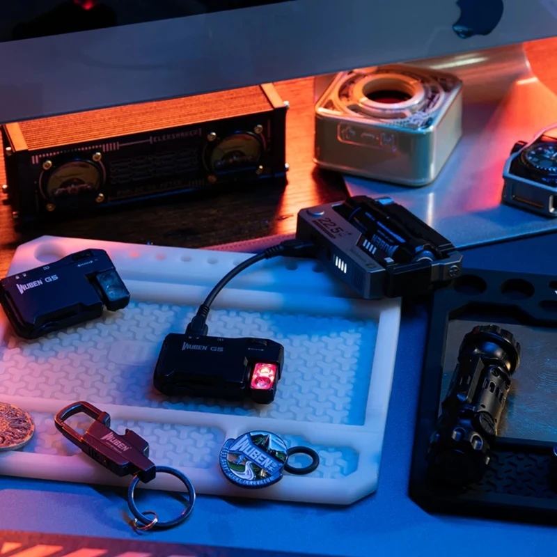 WUBEN G5 EDC 손전등 400루멘 휴대용 포켓 미니 라이트 방수 토치 180 °   실외용 자기 꼬리가 있는 회전 헤드