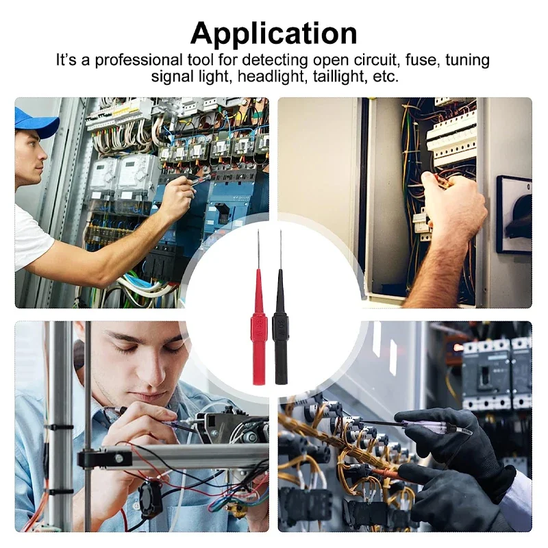 테스트 리드 핀 유연한 테스트 프로브 팁 0.7mm 커넥터 멀티 미터 바늘 자동차 테스터 용 4.32mm 바나나 소켓 레드/블랙 2023 신규