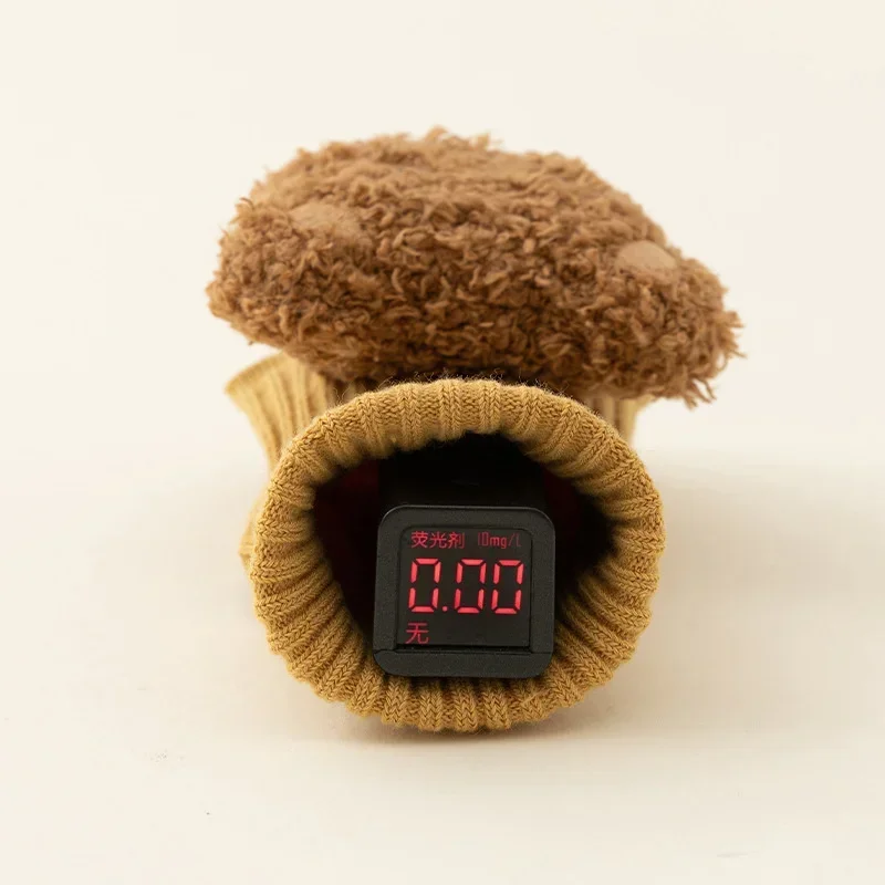 소년 소녀를위한 귀여운 만화 곰 아기 양말 겨울 부드러운 면화 안티 슬립 솔리드 신생아 유아 양말 키즈 Thicken Socken 따뜻한 양말