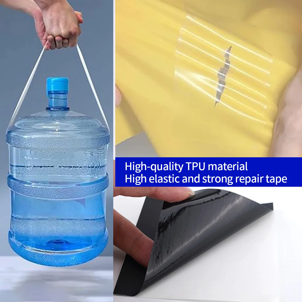 강력한 누출 씰링 테이프, 고강도 인성 수영 링 텐트 수도관의 빠른 수리 자체 접착 방수 테이프