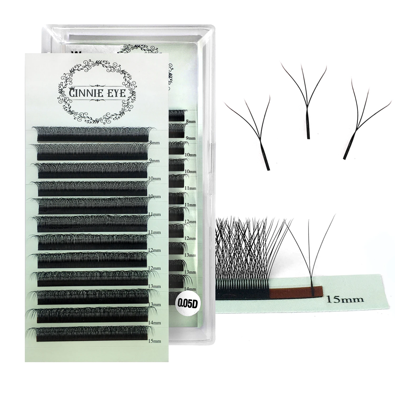 Cilios 3D W 속눈썹 연장 용품 4D W Y 모양 속눈썹 클러스터 미리 제작된 볼륨 팬 천연 밍크 개별 번들 컬 C/D