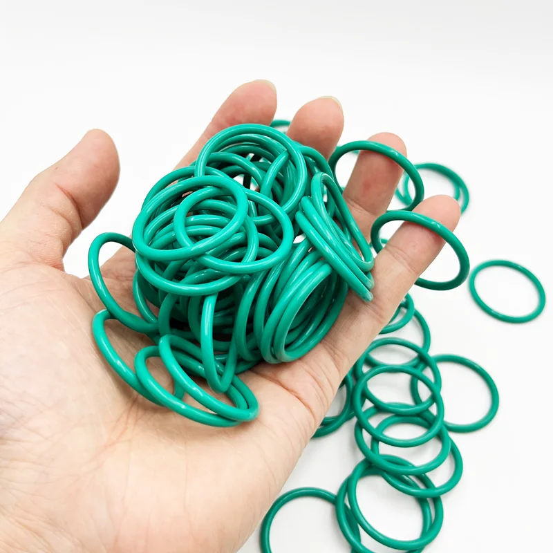 FKM O-링 녹색 불소 고무 고무 씰링 가스켓 O 링 CS1.5/2.0/2.4/3.1mm 내유성 산성 알칼리 방지 O-링 키트