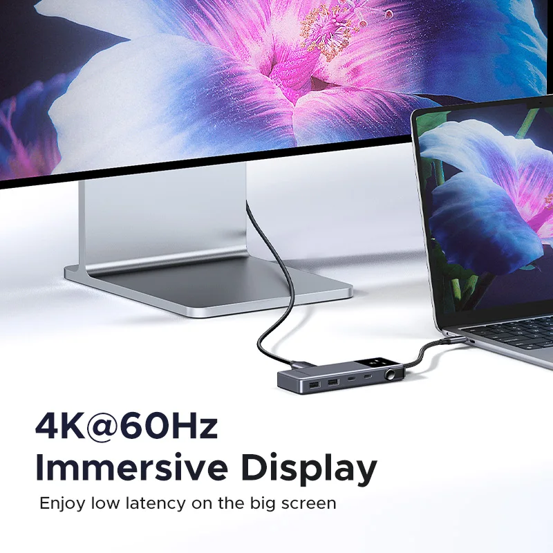 UGREEN Uno USB C 허브, 노트북용 분배기 어댑터, 맥북 프로 에어, USB 확장기, 도킹 스테이션, 6 인 1, 4K60Hz, PD100W, 10Gbps, USB3.2