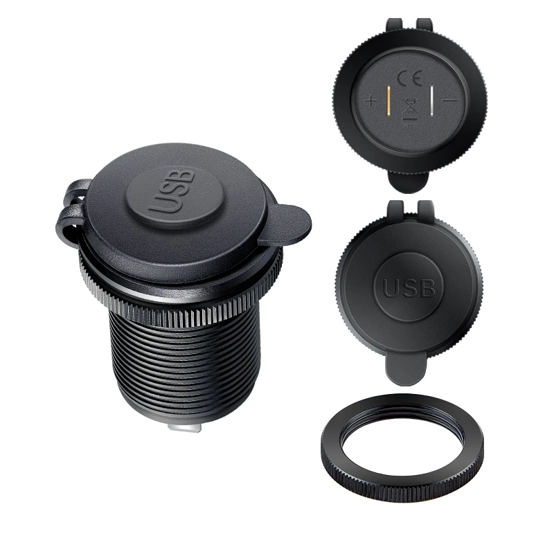 USB C 차량용 충전기 소켓 DC 초고속 충전 QC3.0 및 PD 12V/24V 차량용 해양 ATV 유형 c 포트 소켓 Audi q5 a8 a1 a3 4