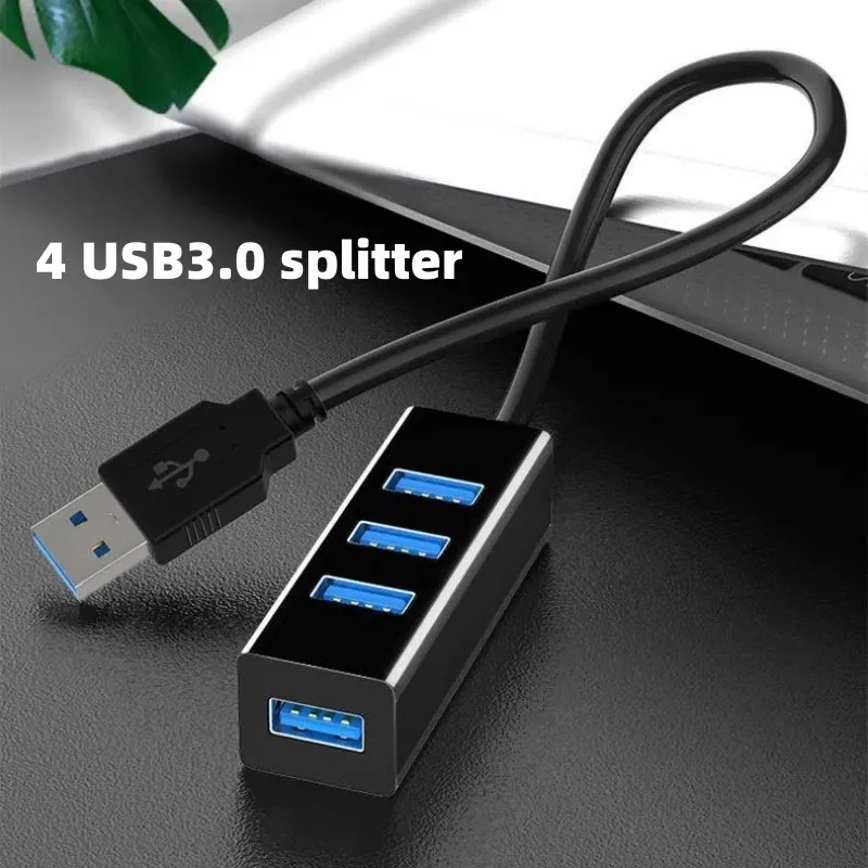 휴대용 4 포트 USB 3.0 허브 고속 USB 케이블 분배기 충전기 연장 케이블 USB 분배기 어댑터 OTG 전화 PC 30/120cm