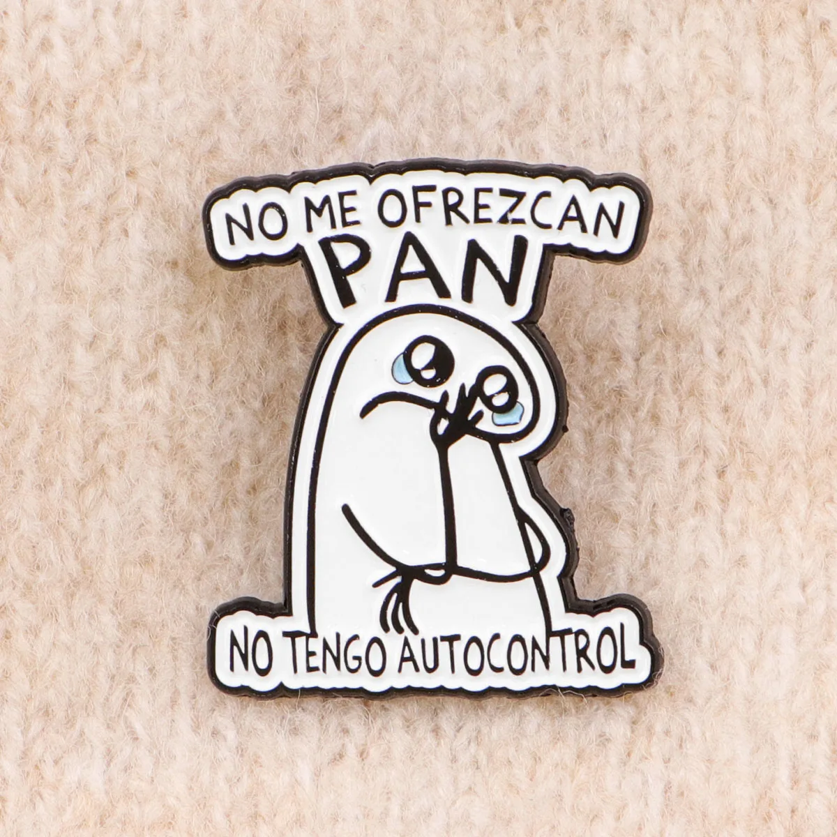 재미 있은 스페인어 따옴표 에나멜 핀 슬픈 캐릭터 브로치 소나무 옷깃 핀 배지 의류 액세서리 패션 쥬얼리 친구 선물