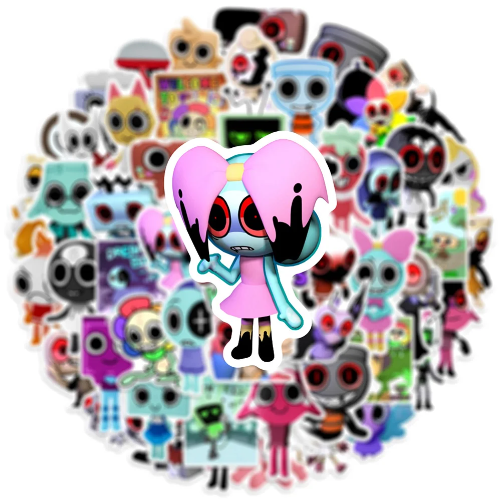 10/30/50PCS 재미 있은 Dandys 세계 만화 스티커 DIY 장식 방수 스케이트 보드 노트북 수하물 노트북 전화 냉장고 데칼