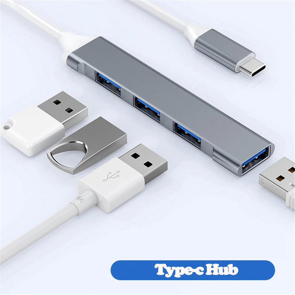 USB 3.0 허브 USB 허브 4 포트 고속 유형 c 분배기 5Gbps PC 컴퓨터 액세서리 멀티 포트 허브 4 USB 3.0 2.0 포트