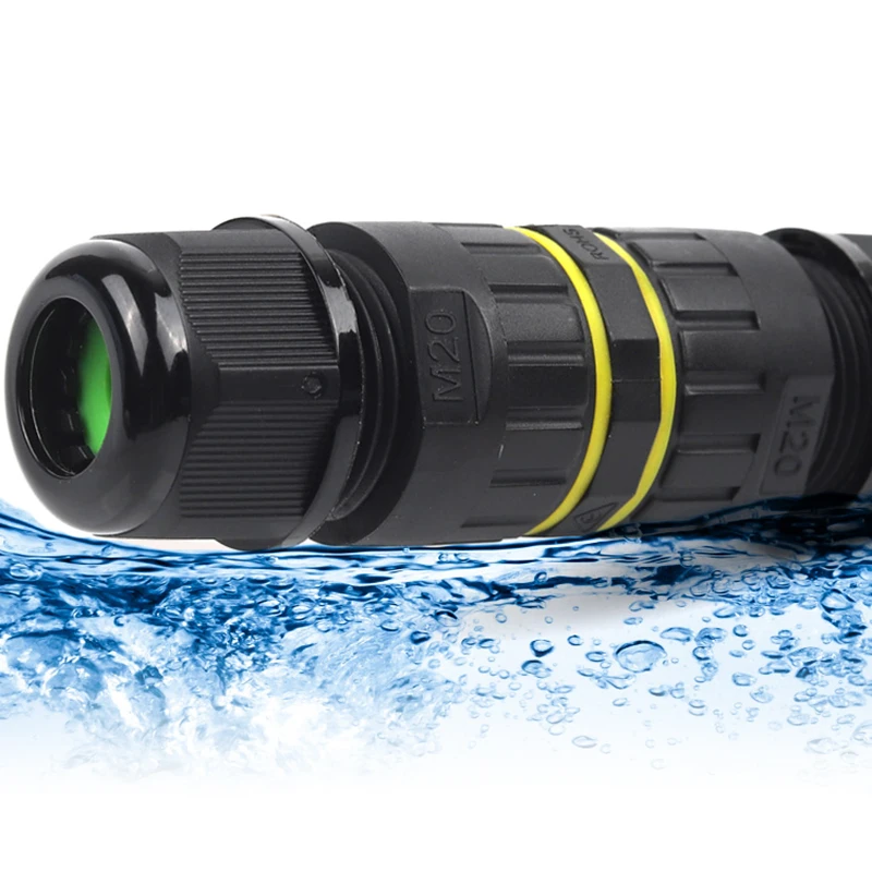 IP68 M20 방수 케이블 커넥터 2/3/4/5/6 핀 나사 배선 터미널 전기 조명 정션 박스 용 와이어 커넥터 DIY GO