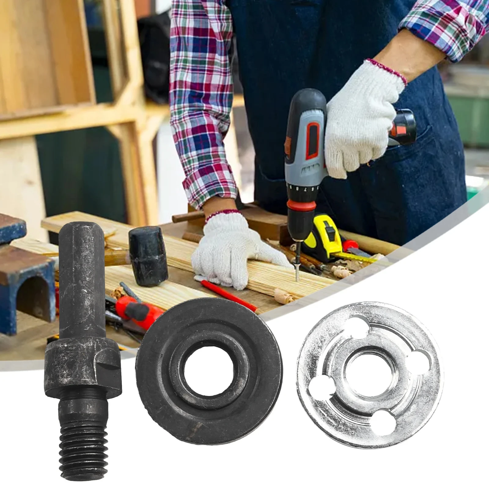 SenNan 10mm 전기 드릴-앵글 그라인더 연결로드 변환기 세트 연삭 연결 어댑터 커팅 디스크 용 전동 공구