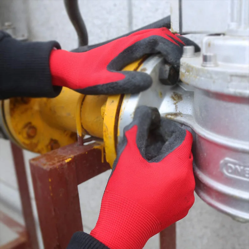 24Pieces/12Pairs 남성용 전문 작업 보호 장갑 건설 여성용 정원 나일론 러닝 장갑 CE EN388 획득.