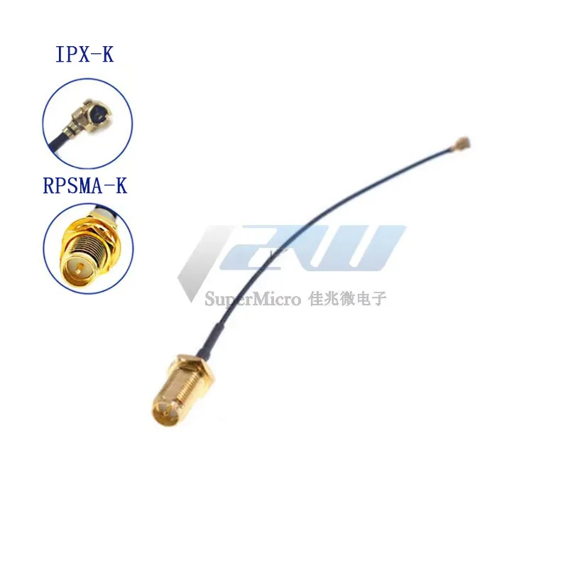 5 개/몫 IPX-SMA, SMA 커넥터 케이블 암-UFL/u.FL/IPX/IPX,RF 동축 어댑터 어셈블리 피그테일 케이블 1.13MM RP-SMA-KY