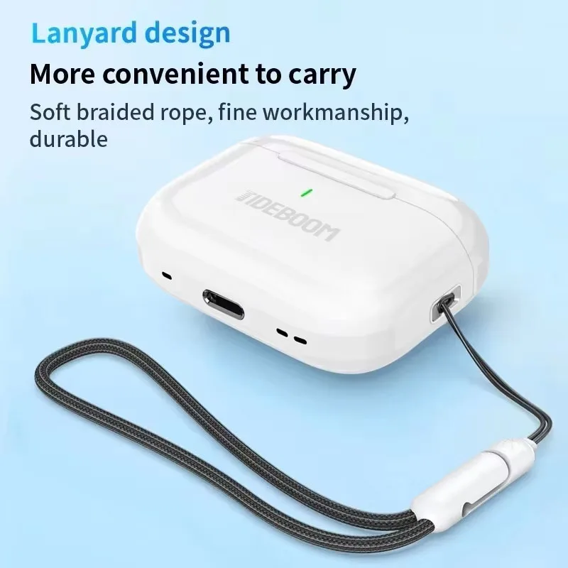 Tideboom Pro 5 TWS Max 무선 블루투스 이어폰 스포츠 이어 버드 이어폰 형 소음 차단 헤드셋 iPhone Android 헤드폰