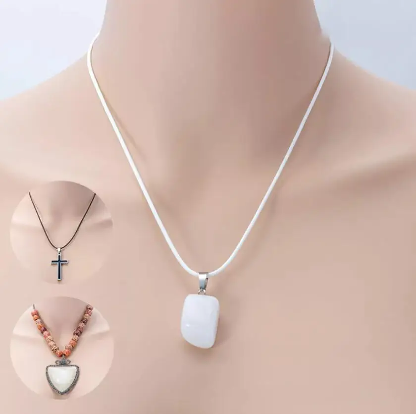 10 개/몫 직경 1.5/2mm 가죽 코드 목걸이 쥬얼리에 대 한 걸쇠 조정 가능한 꼰 로프 DIY 목걸이 팔찌 용품 만들기