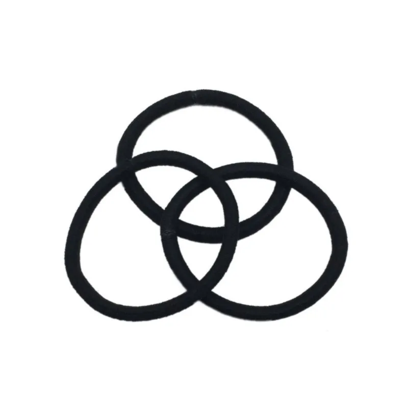 10/30/50pcs 4MM 블랙 포니 테일 홀더 여성용 탄성 헤어 밴드 Scrunchies 남자 여자 레이디 헤어 밴드 리그 머리띠 액세서리