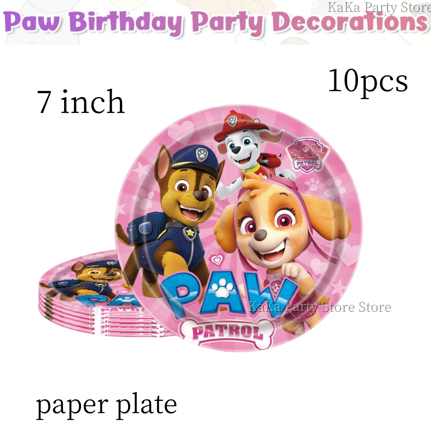 Paw Patrol 생일 파티 장식 개 스카이 일회용 식기 식탁보 컵 플레이트 베이비 샤워 어린이 선물 소녀 소년 파티 용품