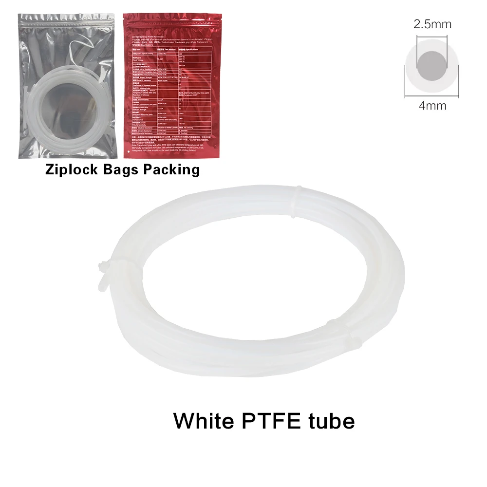 Bambu Lab P1P AMS A1 미니 3D 프린터 PTFE 튜브 테프론토 파이프 보우덴 압출기 1.75mm ID2.5mm OD4mm Bambulab 필라멘트 부품