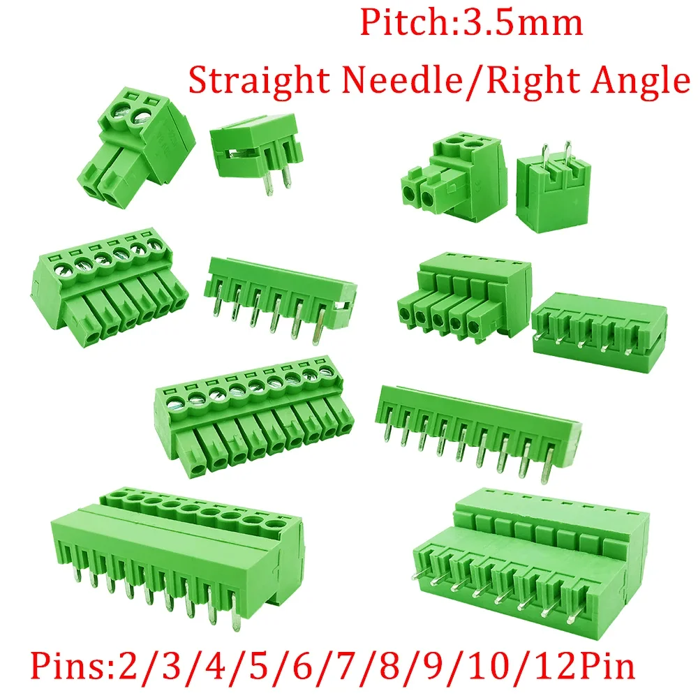 5Pair 15EDG KF2EDG 3.5mm 3.81mm 3.96mm 5.08mm PCB 나사 고정 터미널 블록 2-12Pin 수 플러그 암 소켓 핀 헤더 와이어 커넥터