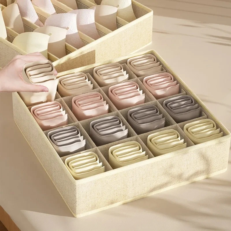 속옷 주최자 브래지어 보관 상자 팬티 양말 보관 상자 침실 옷장 의류 주최자 접이식 서랍 분리기 Cas