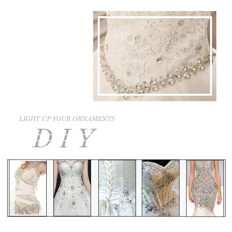 최고 품질 SS3-SS50 클리어 크리스탈 화이트 3D 네일 아트 장식 라인 석 실버 플랫 백 라인 석 반짝이 보석