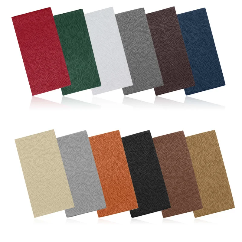 20X10Cm 12 색 철 없음 소파 의류에 자기 접착 스틱 가죽 PU 패브릭 대형 스티커 패치 열매 패턴 수리